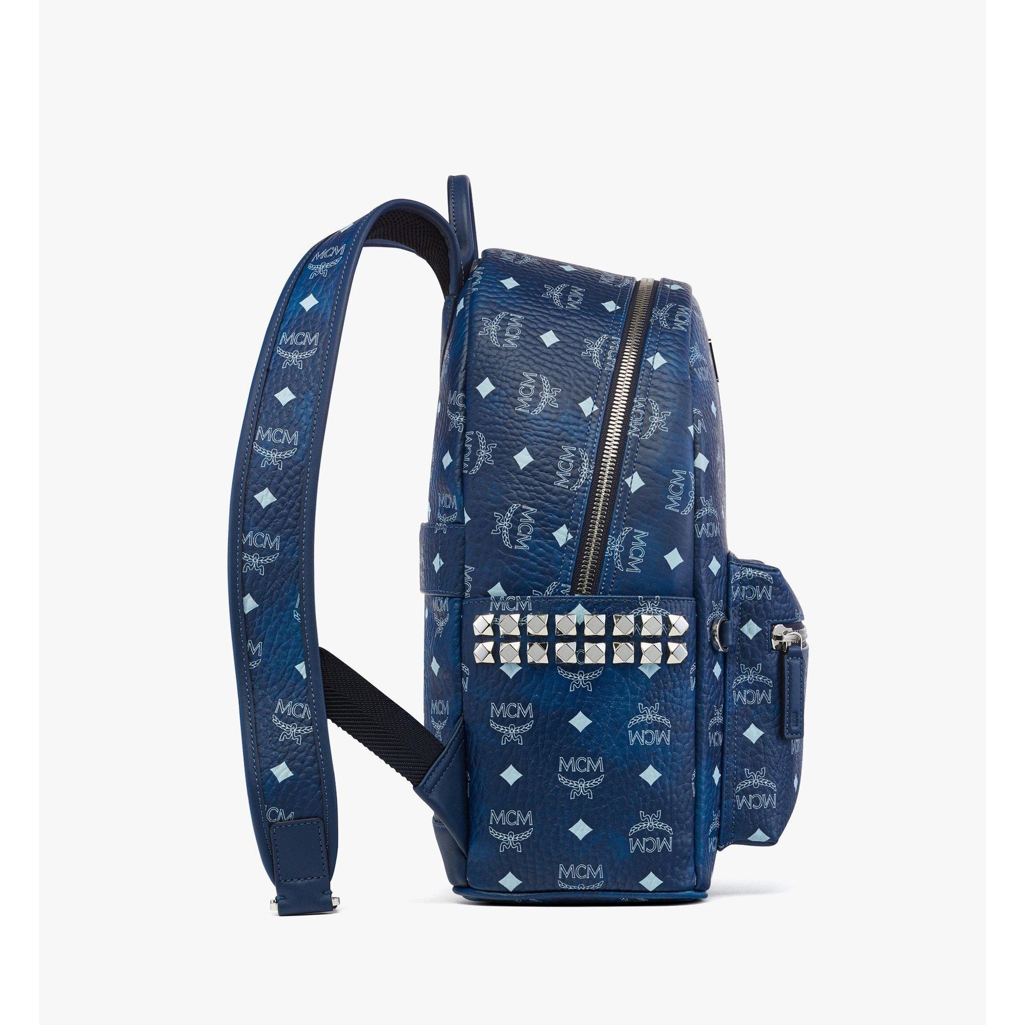 MCM Small-Medium Stark Side Studs Backpack in Visetos
