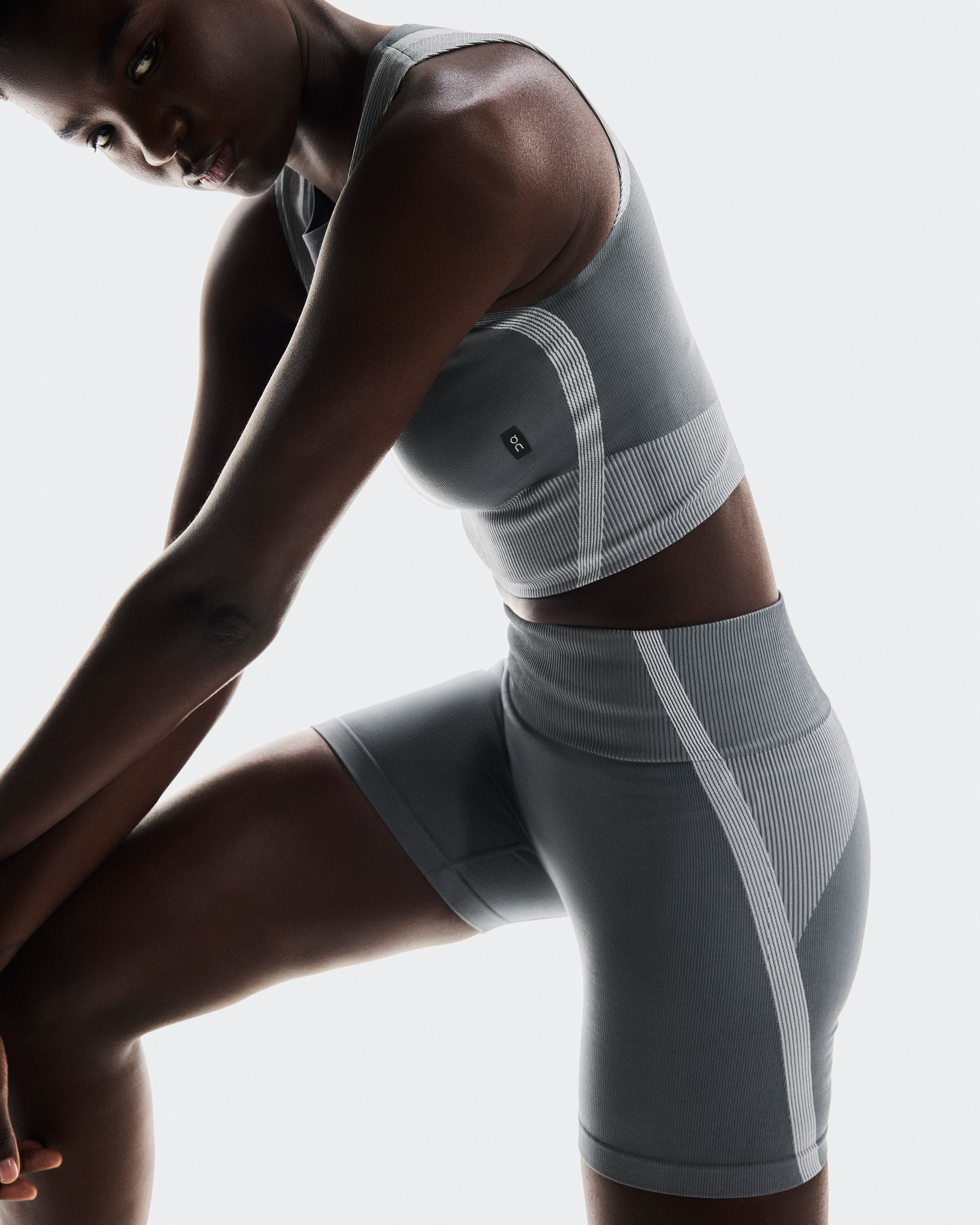 On Studio Knit Shorts Rock | Glacier (Women'S)