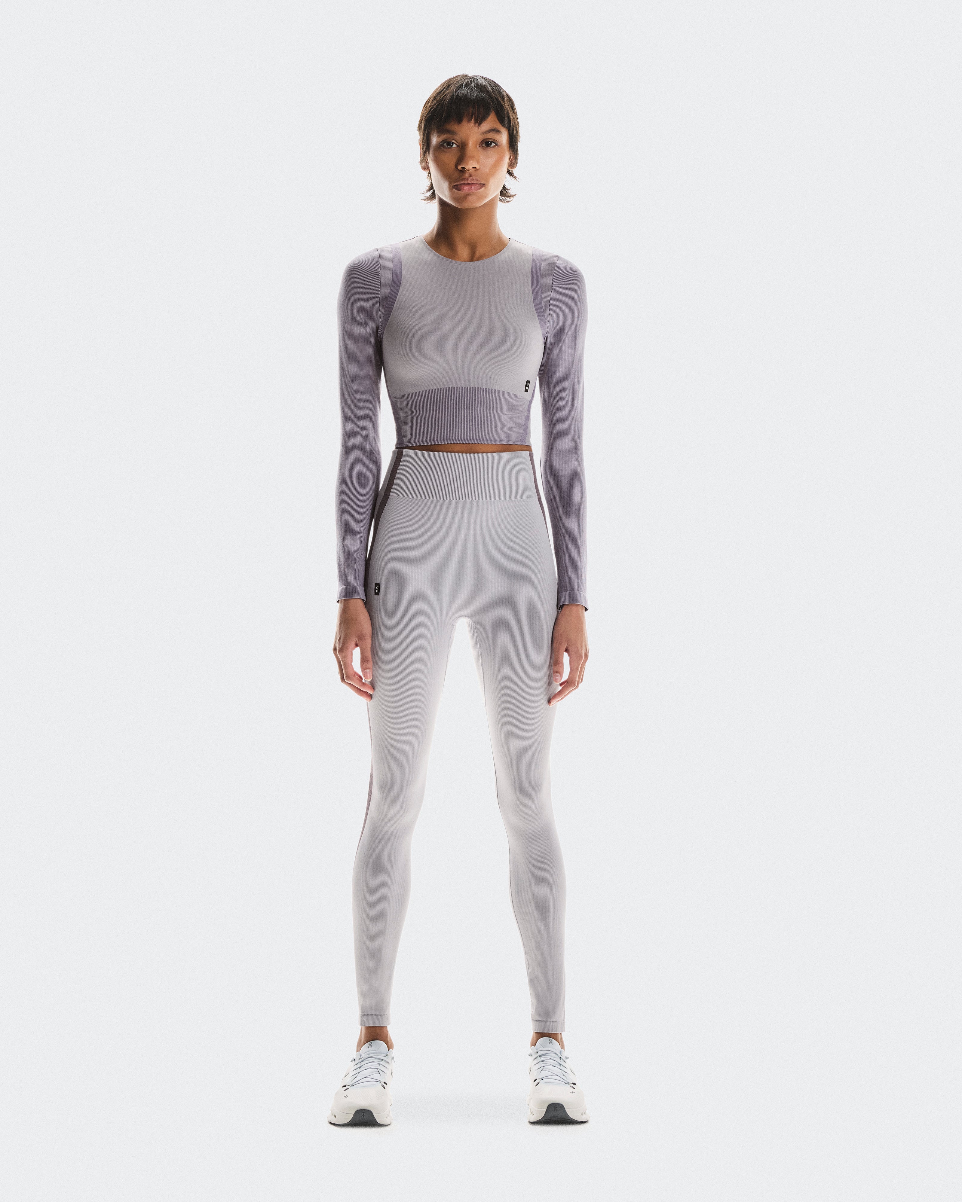 On Studio Knit Long-T Crop Lilac | Cosmos (Women's)
