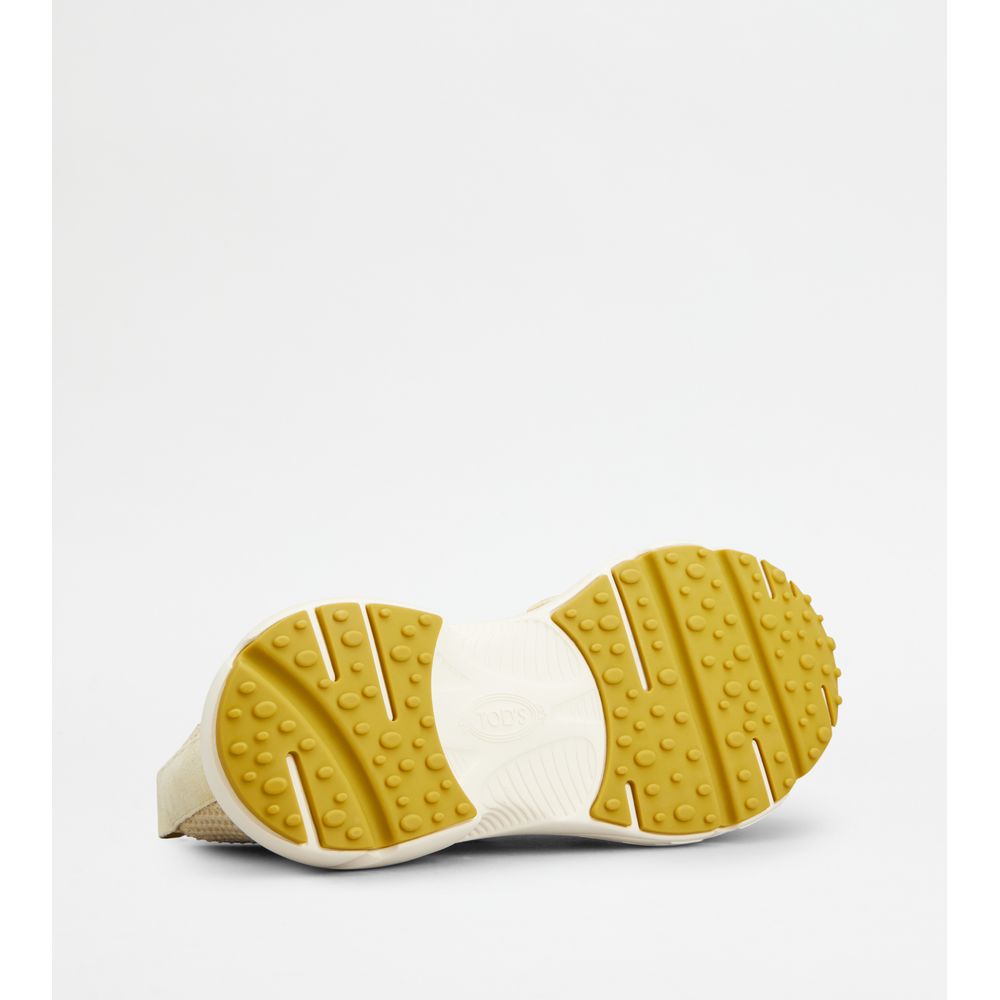 Tods Kate Slip-On Sneakers In Fabric Yellow Womens