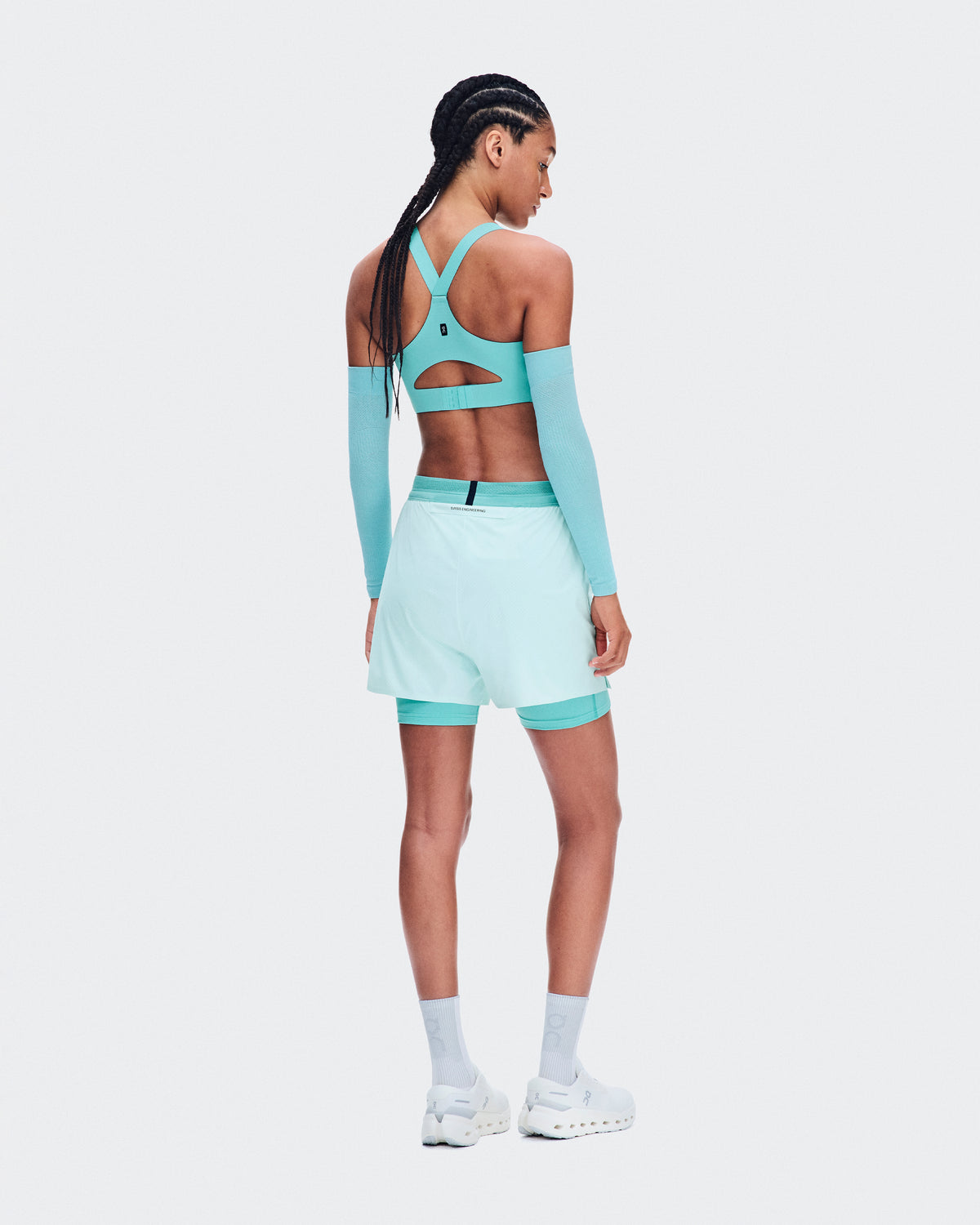 On Endurance Bra Zip Aquamarine (Women'S)