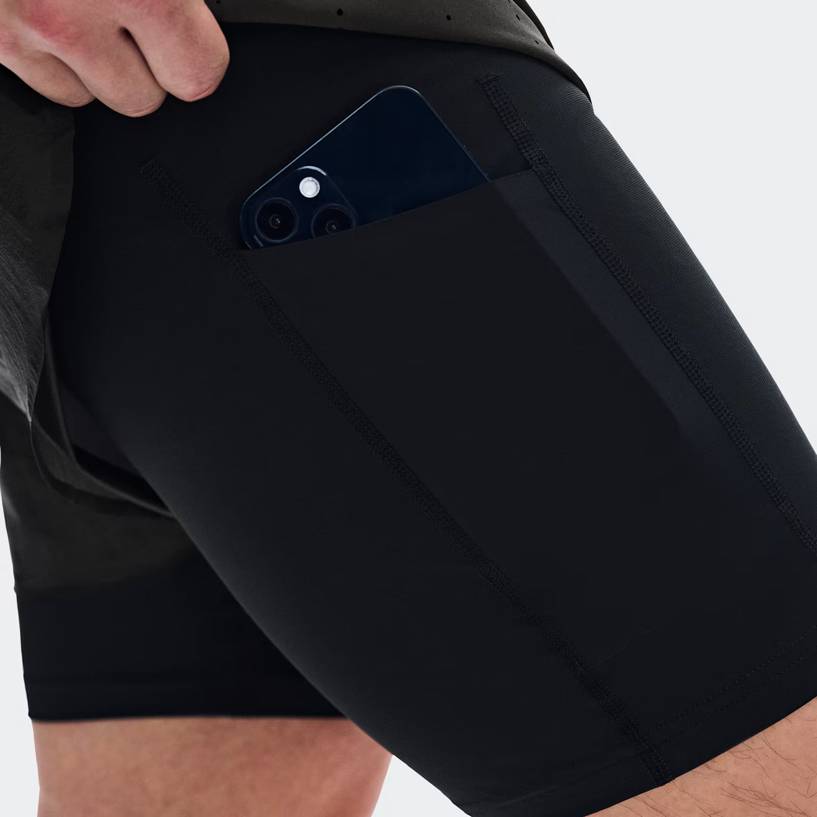 On Zero 2-In-1 Shorts Paf Molasses | Black
