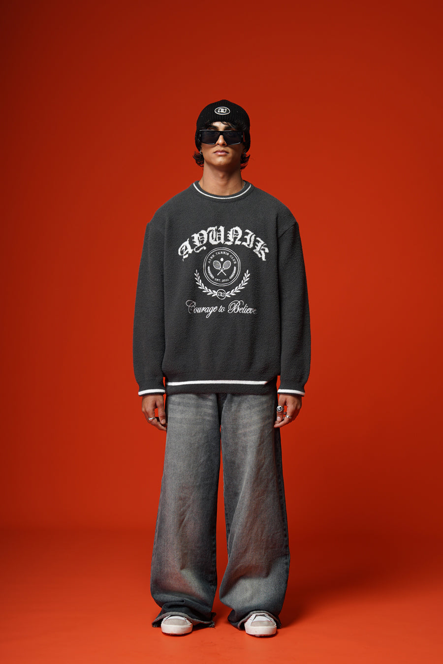 Varsity Sweater (Dark Grey)