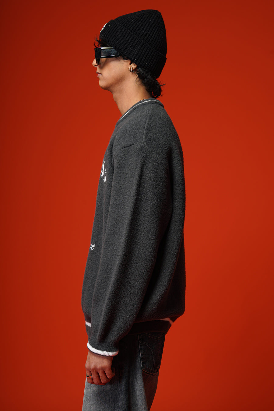 Varsity Sweater (Dark Grey)