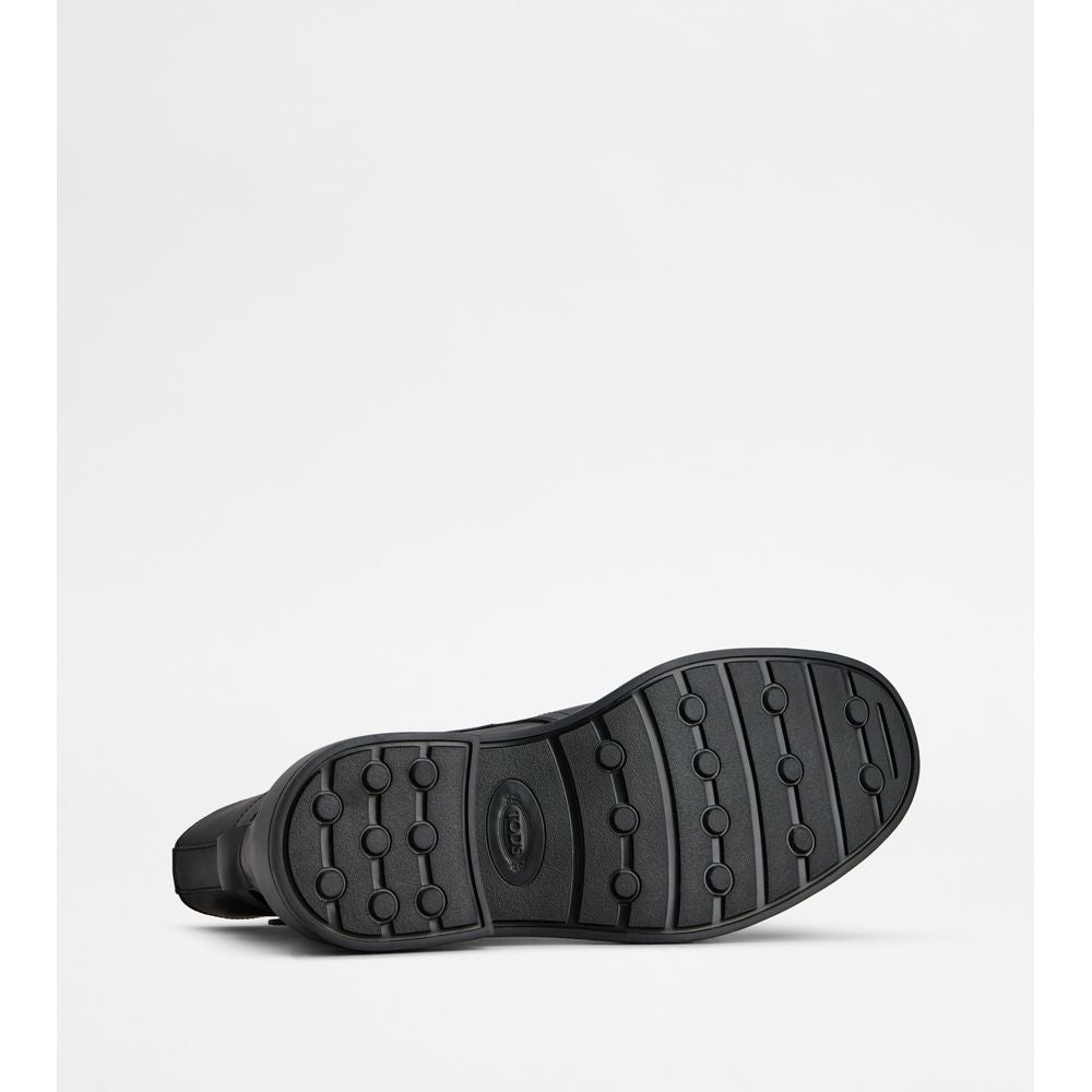 Tods Ankle Boots In Leather Black Mens