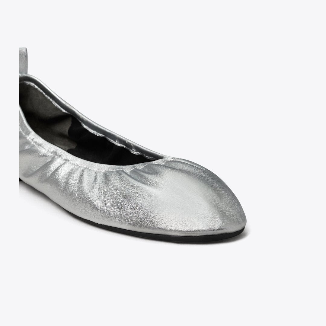 Tory Burch Eddie Ballet SILVER