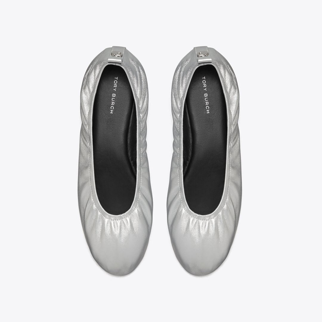 Tory Burch Eddie Ballet SILVER