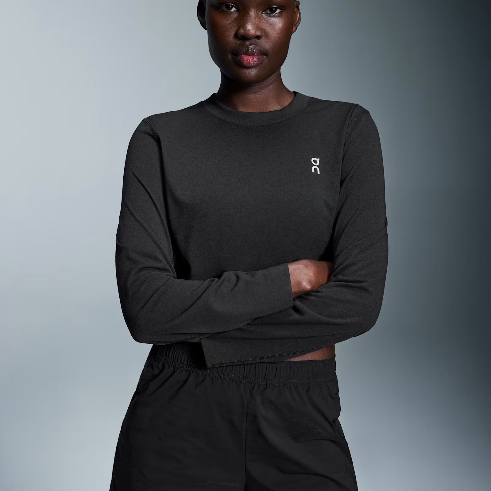 On Active Long-T Crop Black (Women'S)