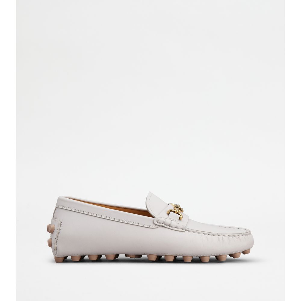 Tods Gommino Bubble In Leather Grey Womens