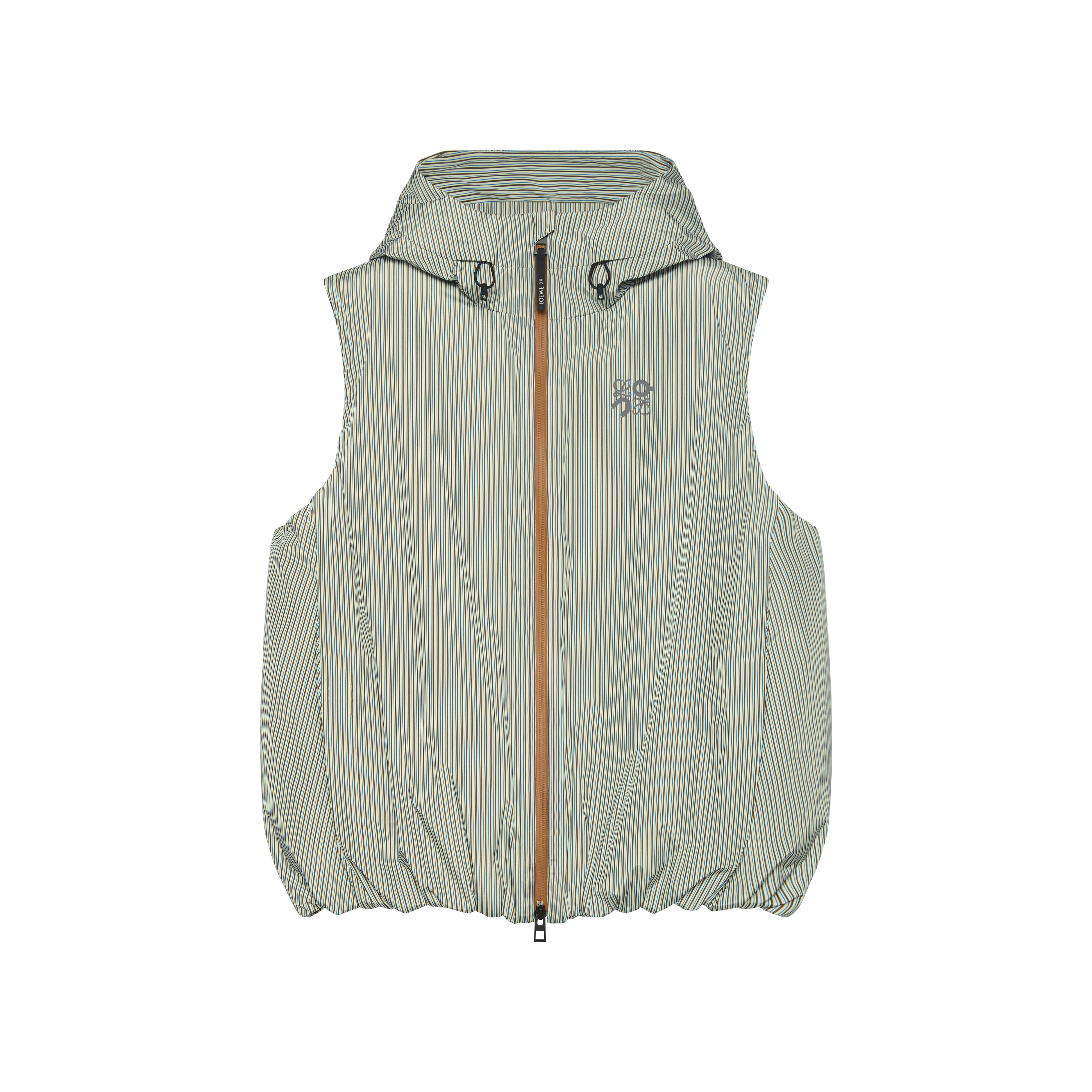 On Puffer Vest Loewe Beige | Blue