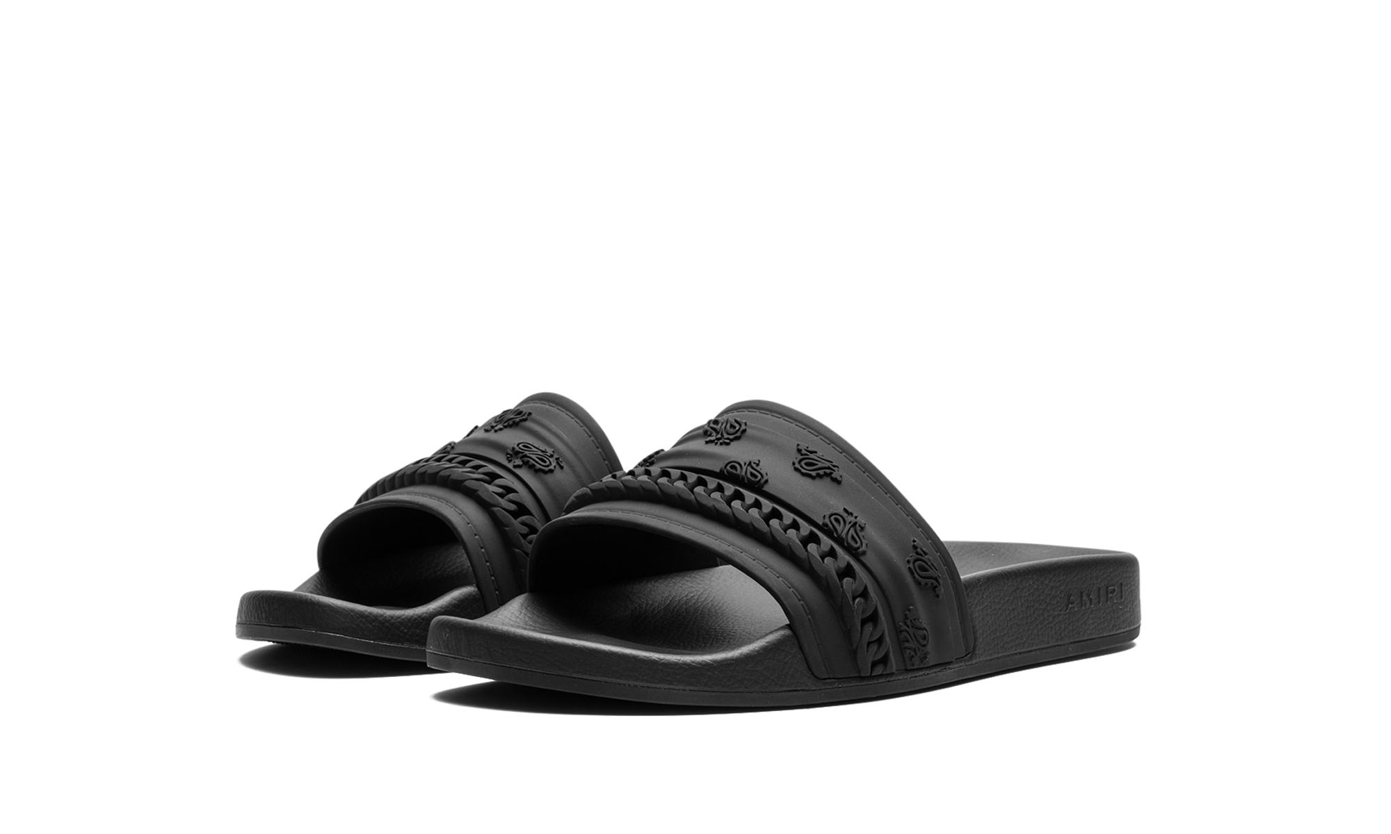 AMIRI Bandana Moulded Slides Black Black