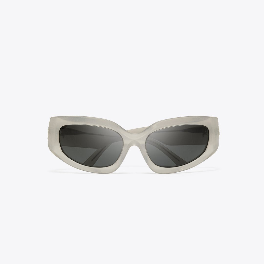 Tory Burch Eleanor Broken Logo Sunglasses PEARLIZED GREY/DARK GREY