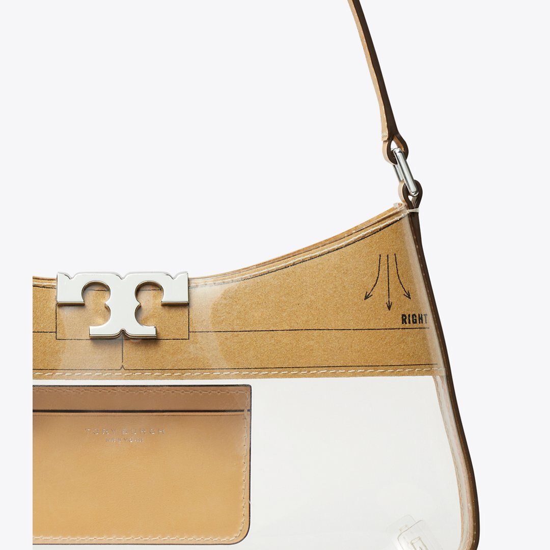 Tory Burch Eleanor Clear Slim Shoulder Bag Clear