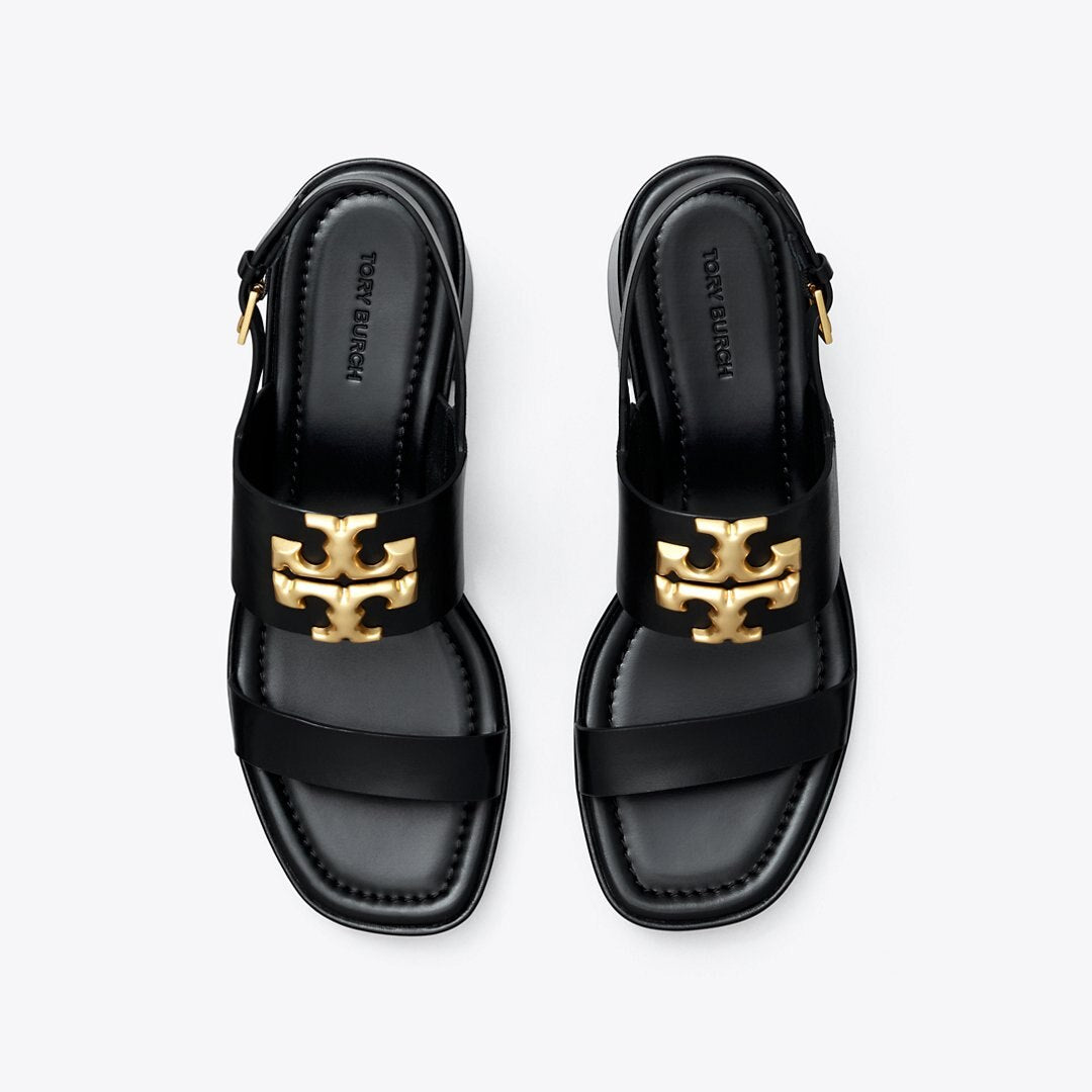Tory Burch Eleanor Heel Sandal PERFECT BLACK