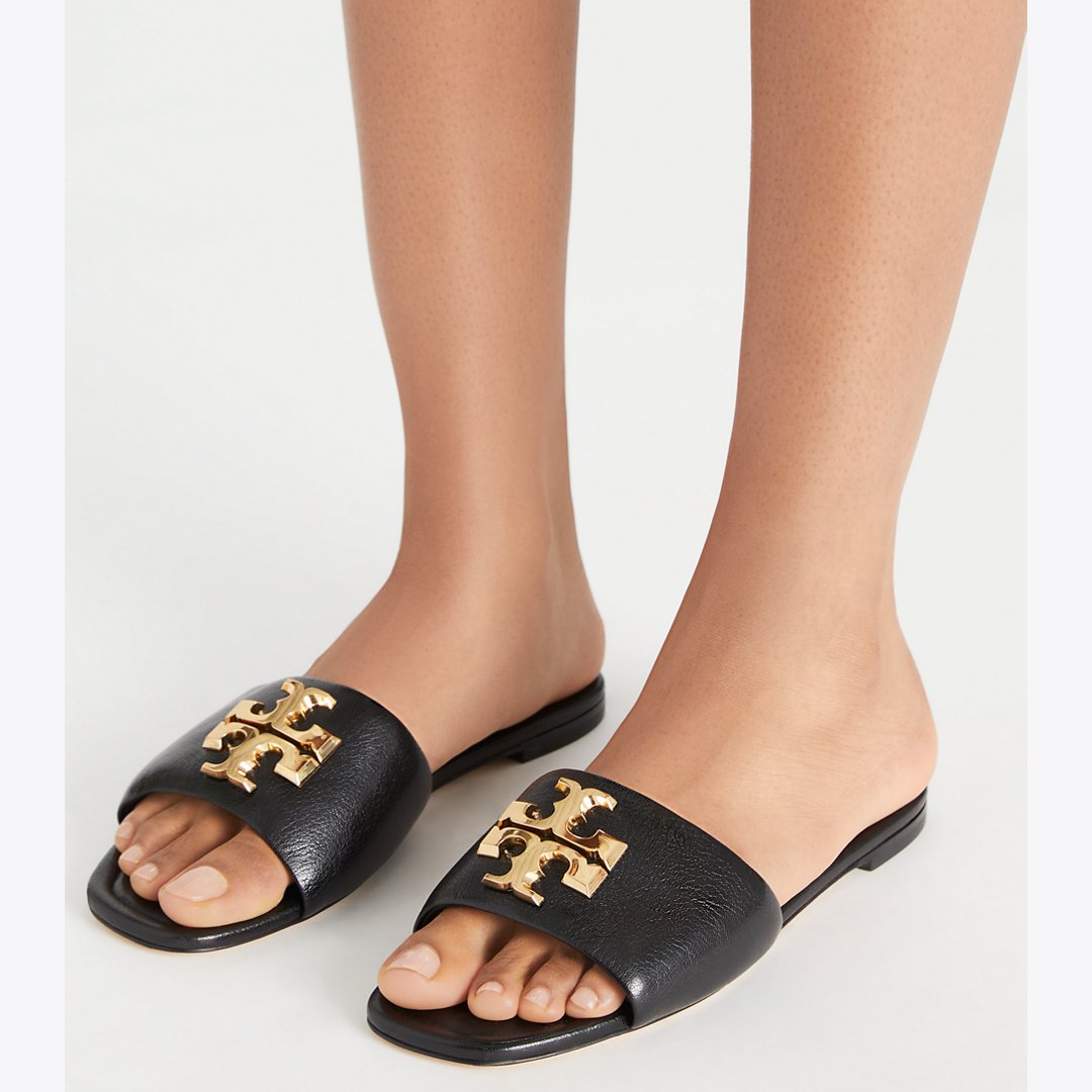 Tory Burch Eleanor Slide PERFECT BLACK / GOLD