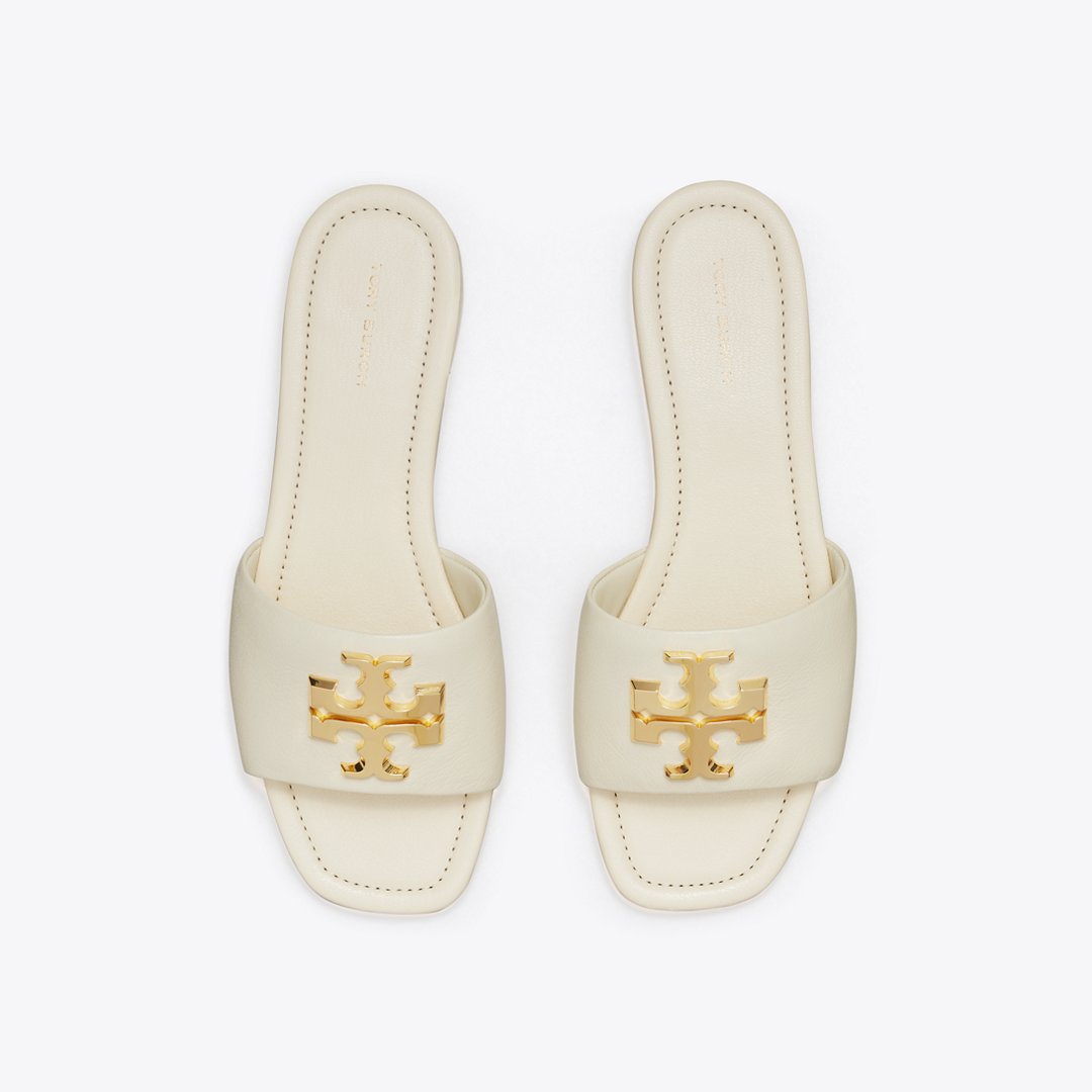 Tory Burch Eleanor Slide LIGHT CREAM / GOLD