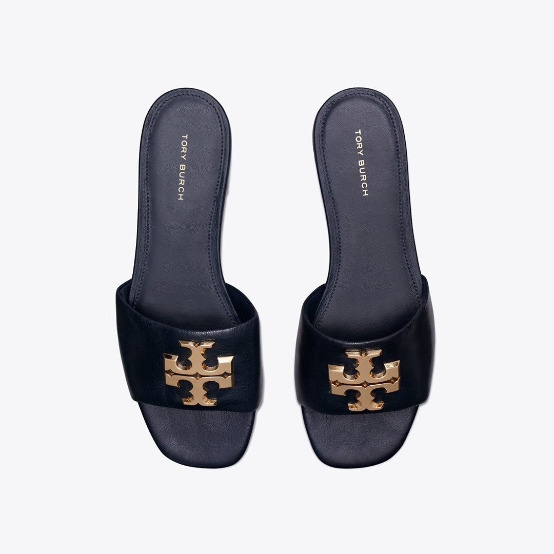 Tory Burch Eleanor Slide NEW NAVY / GOLD