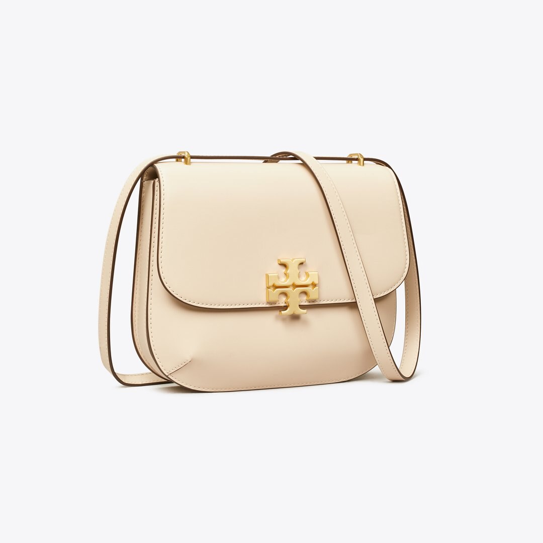 Tory Burch Eleanor Slim Saddlebag New Cream