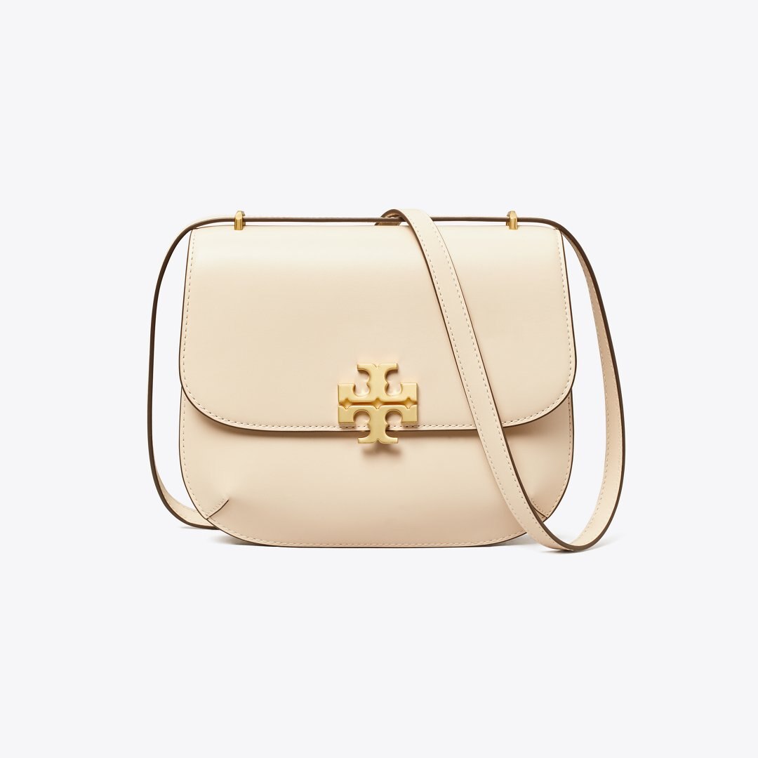 Tory Burch Eleanor Slim Saddlebag New Cream