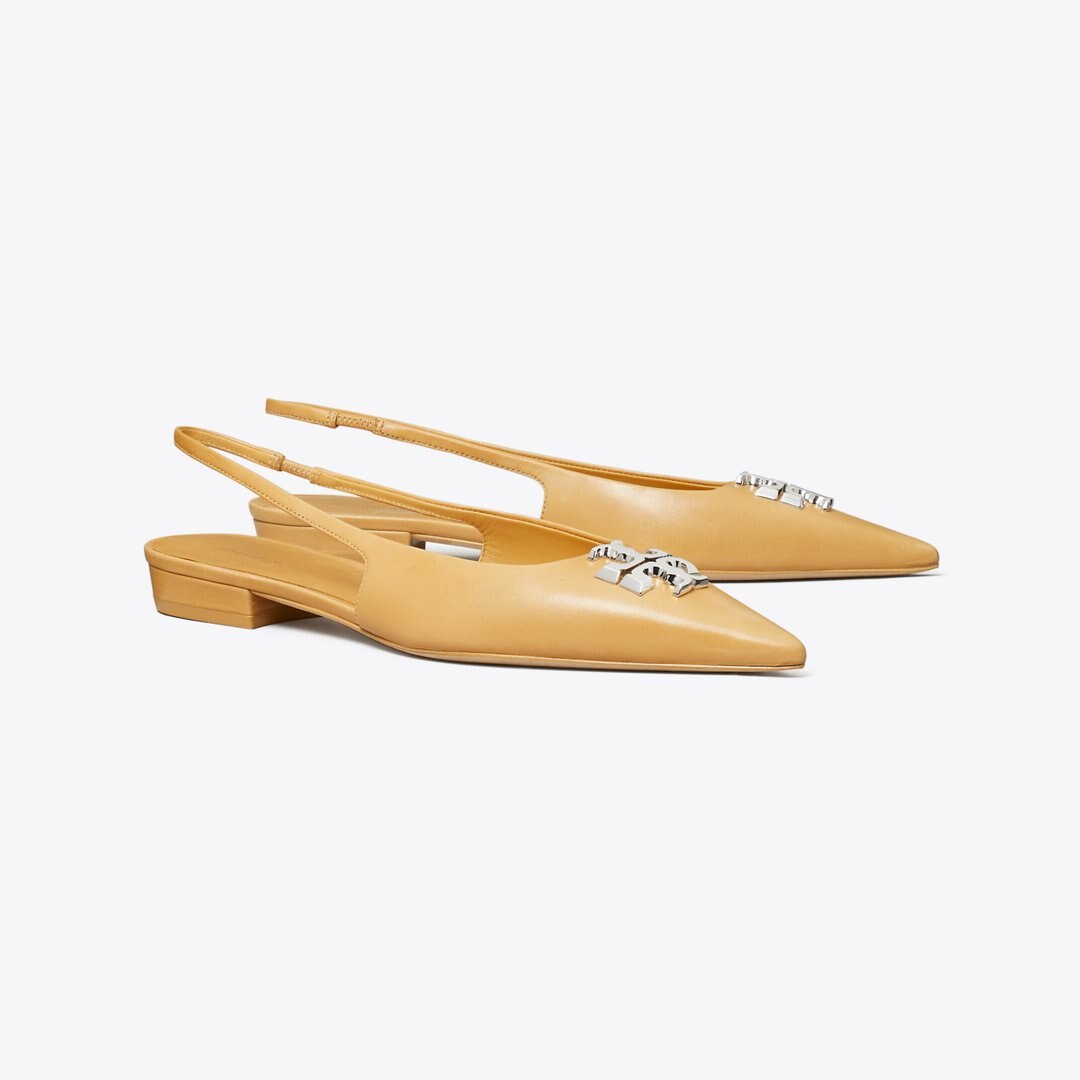 Tory Burch Eleanor Slingback Flat HONEYCOMB TAN