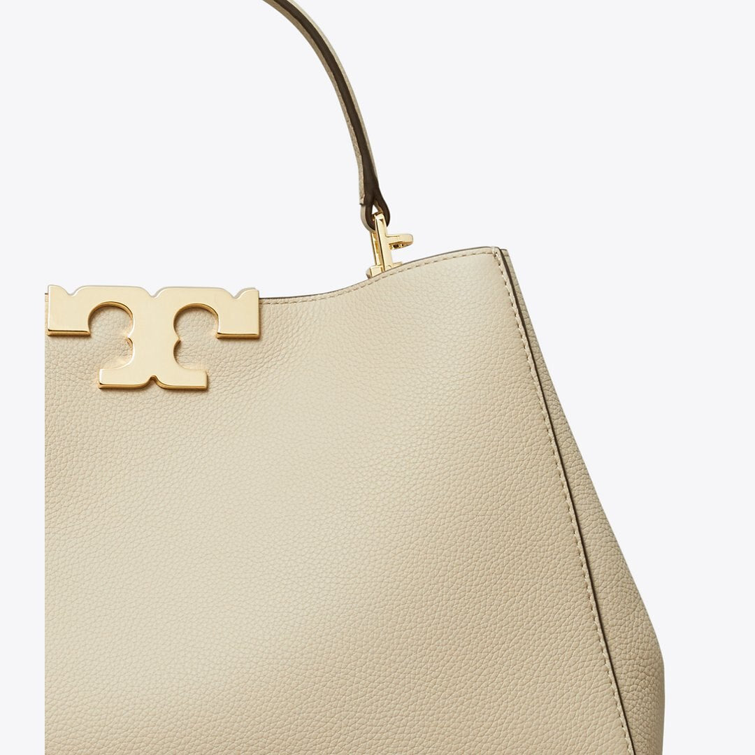 Tory Burch Eleanor Soft Satchel Light Stone