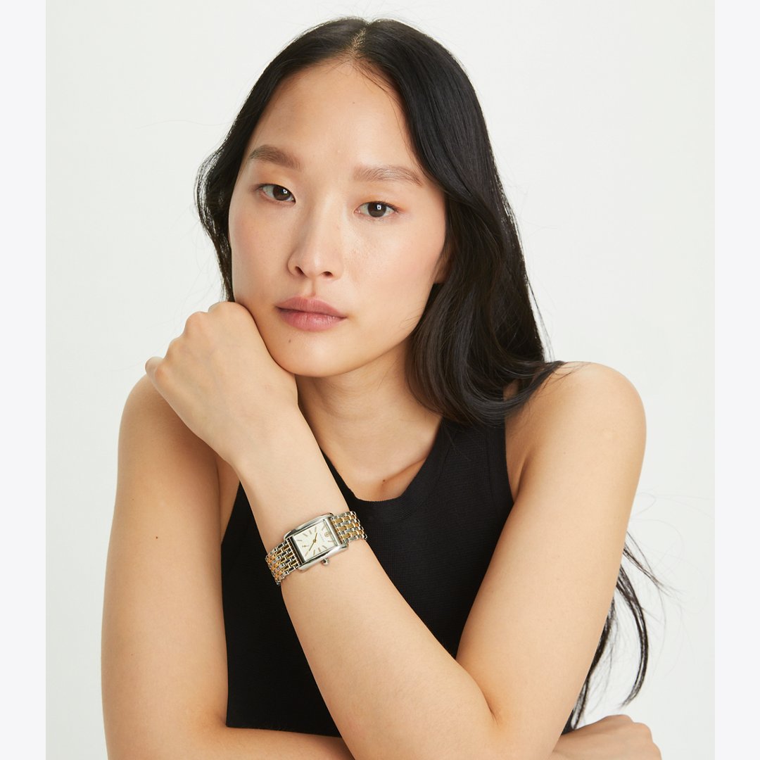 Tory Burch Eleanor Watch IVORY/SILVER