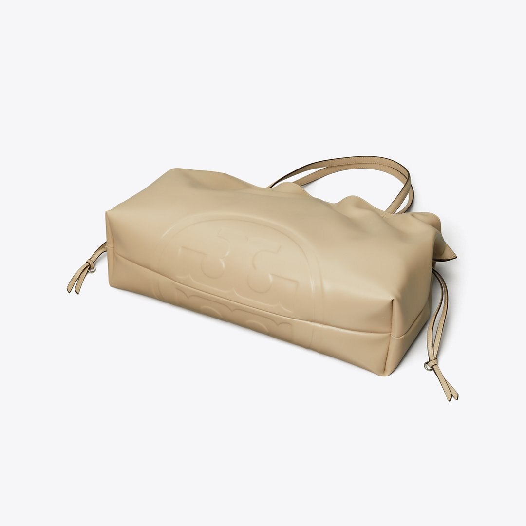 Tory Burch Ella natuura Drawstring Tote Light Stone