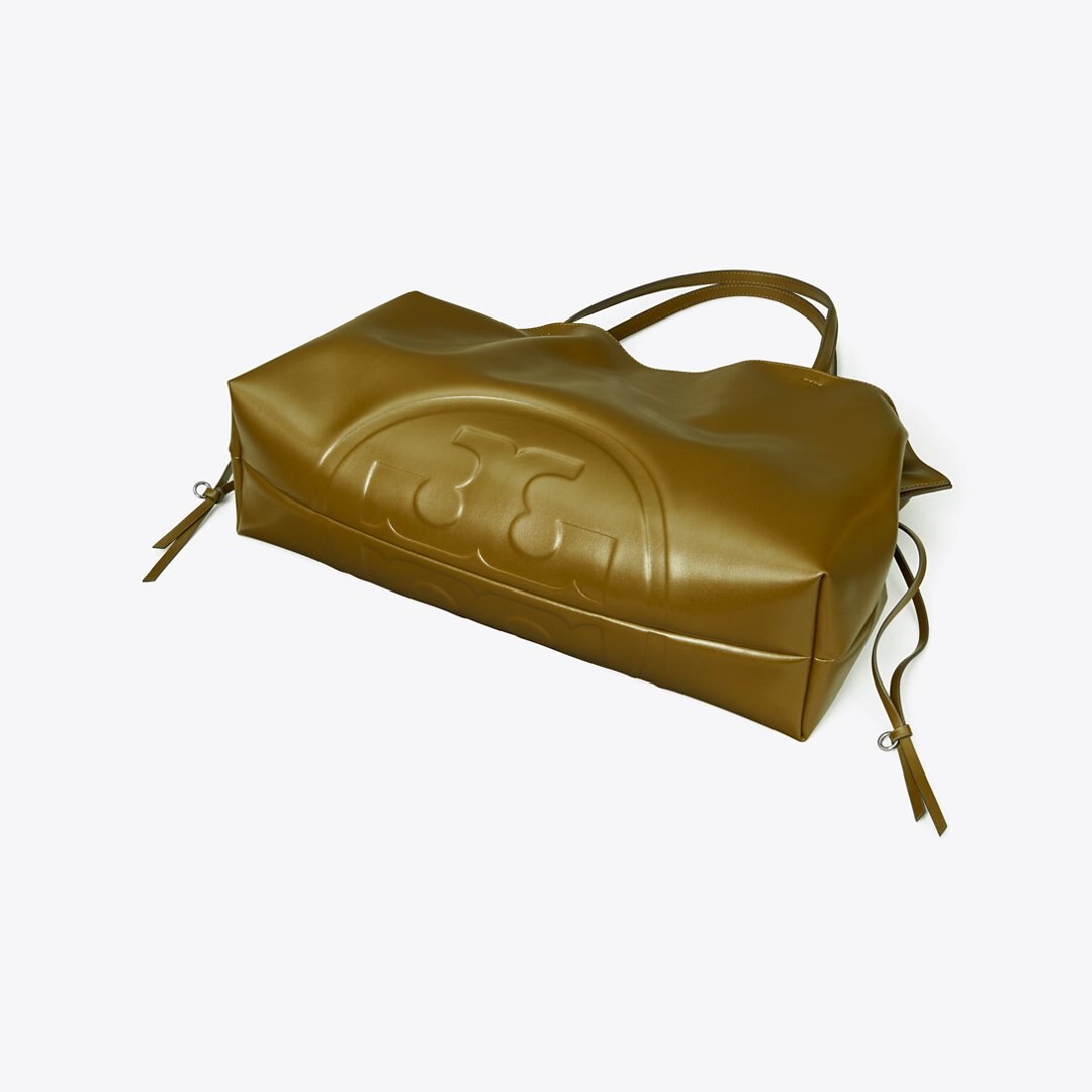 Tory Burch Ella natuura Drawstring Tote Dark Olive