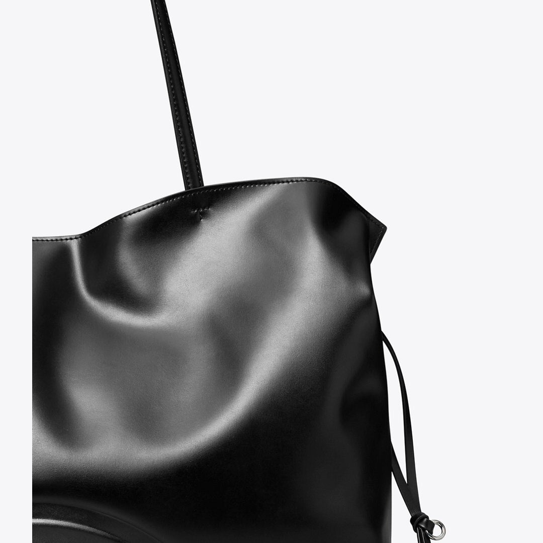 Tory Burch Ella natuura Drawstring Tote Black