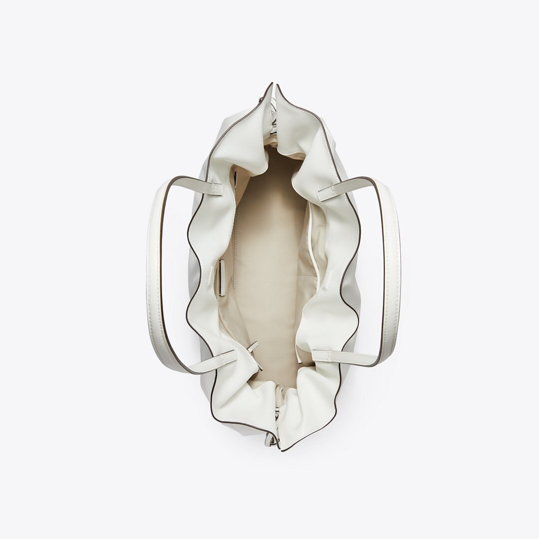 Tory Burch Ella natuura Drawstring Tote Bianco