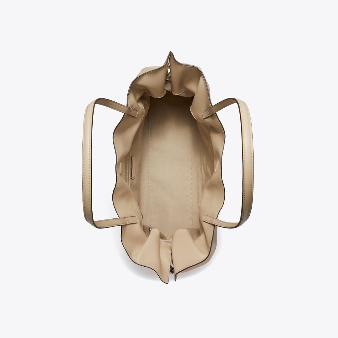 Tory Burch Ella natuura Drawstring Tote Light Stone