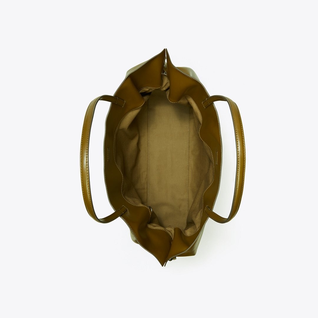 Tory Burch Ella natuura Drawstring Tote Dark Olive