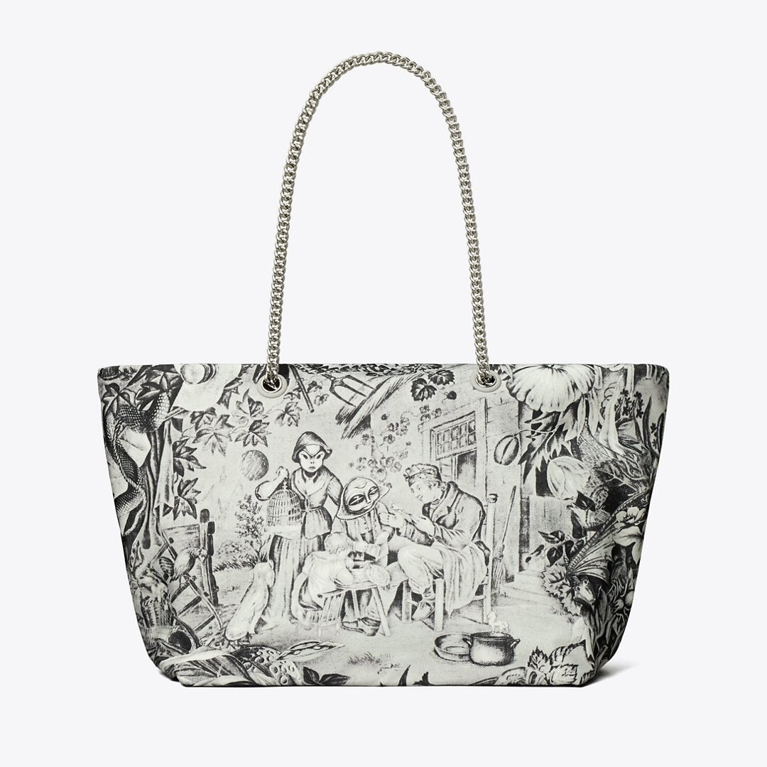 Tory Burch Ella Printed Chain Tote Alien Print