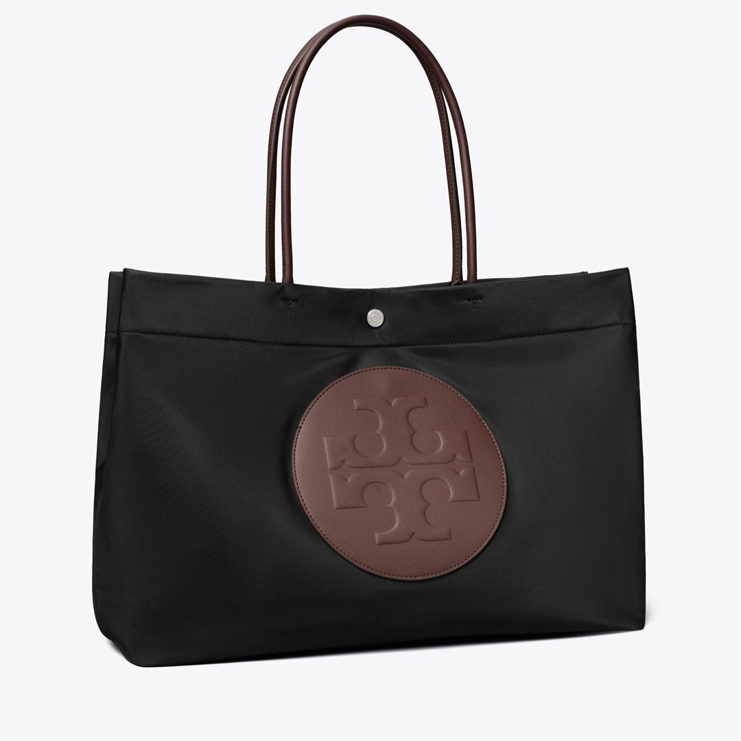 Tory Burch Ella Twist Reversible Tote Black