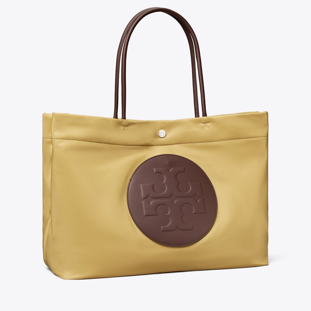 Tory Burch Ella Twist Reversible Tote Wheat