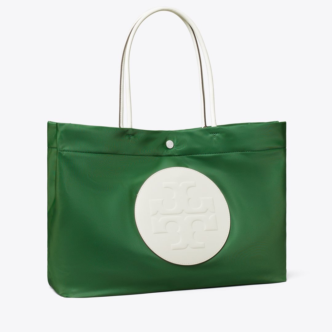 Tory Burch Ella Twist Reversible Tote Basil