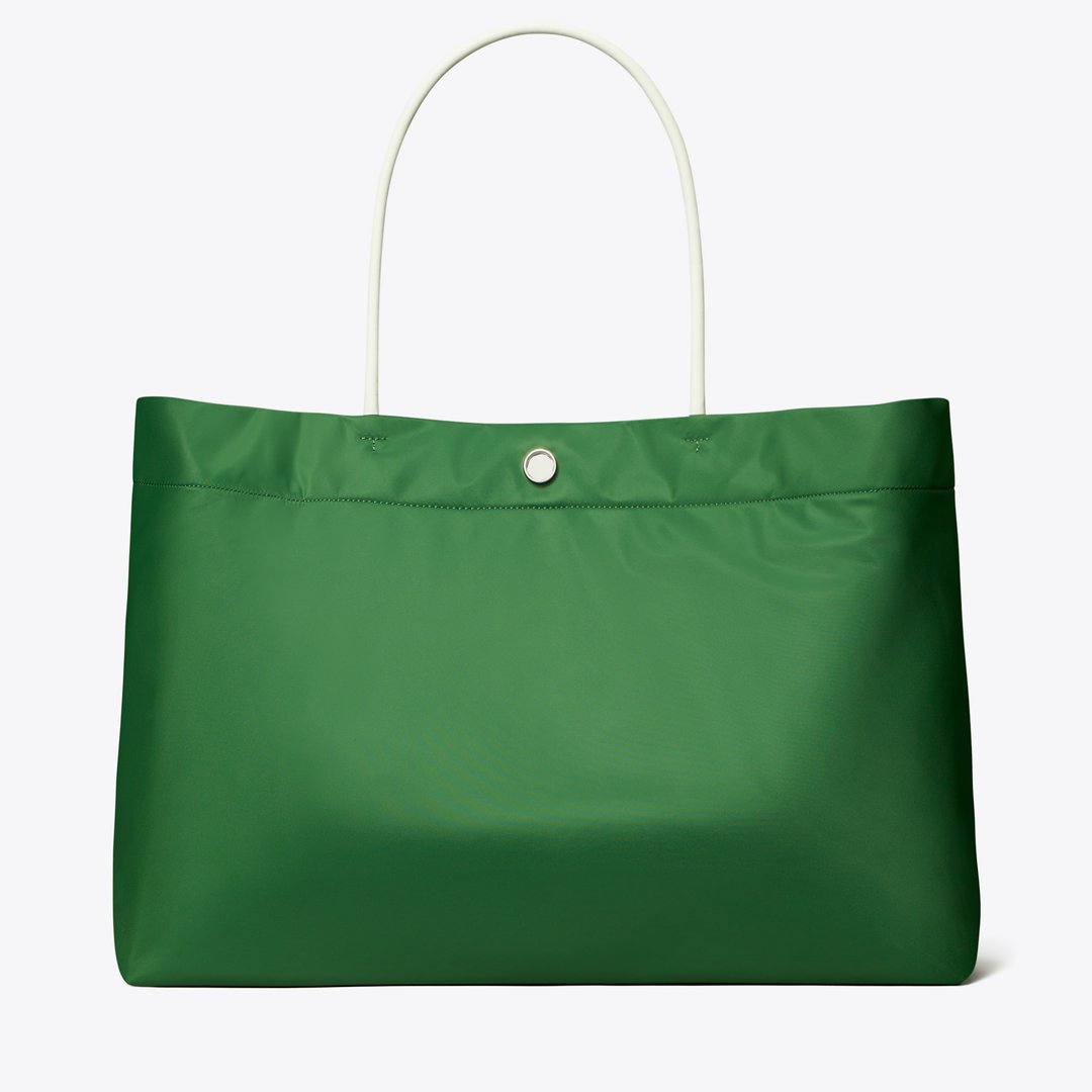 Tory Burch Ella Twist Reversible Tote Basil