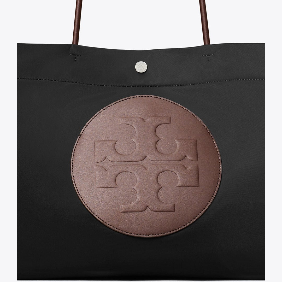Tory Burch Ella Twist Reversible Tote Black
