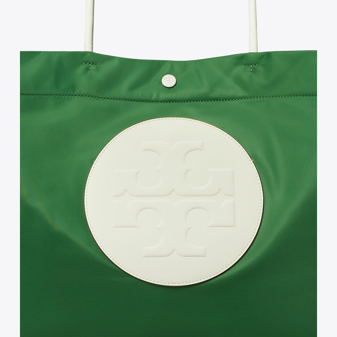Tory Burch Ella Twist Reversible Tote Basil