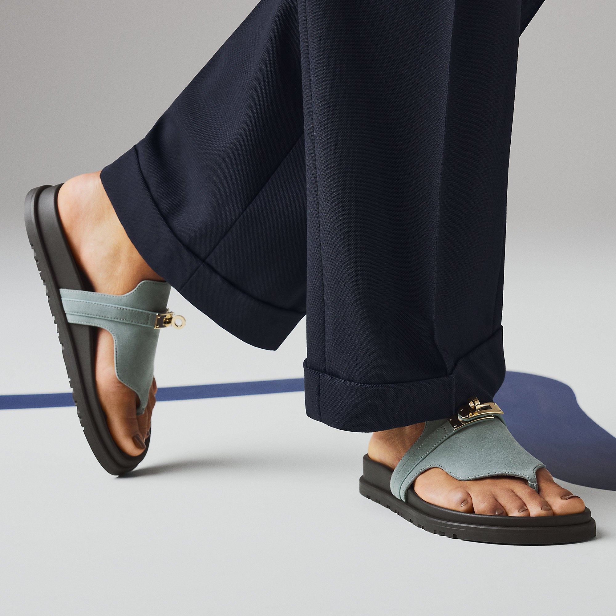 Hermes Empire Sandal Bleu Tonnerre
