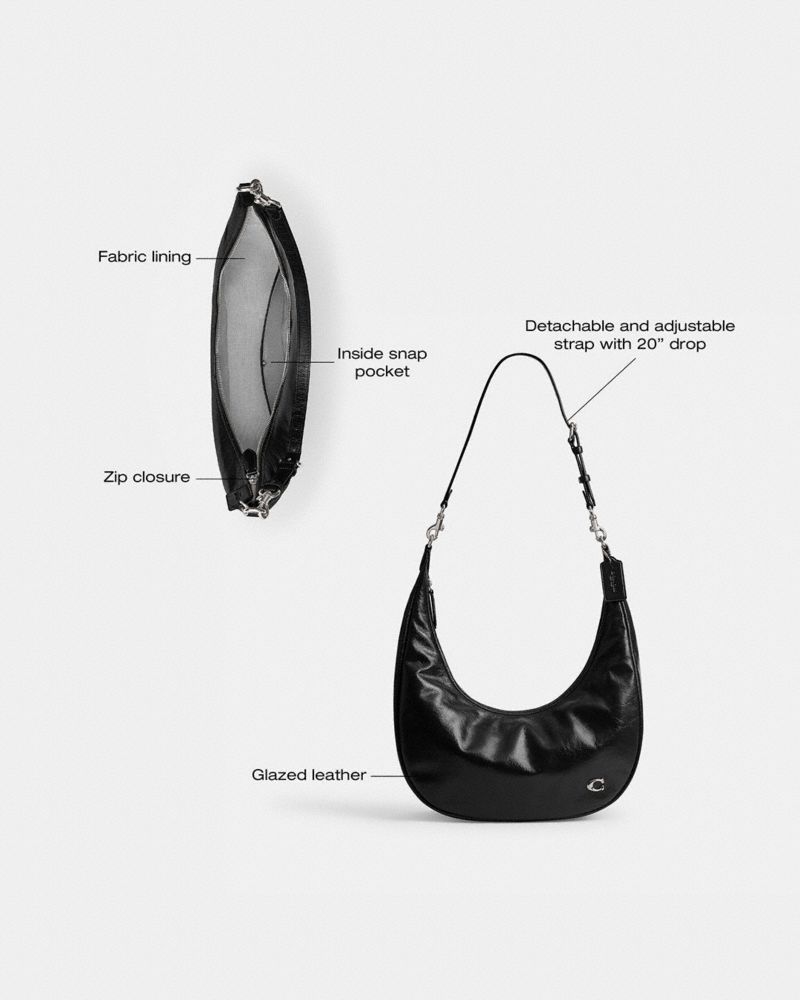Coach Juliet Sling Bag Silver Black