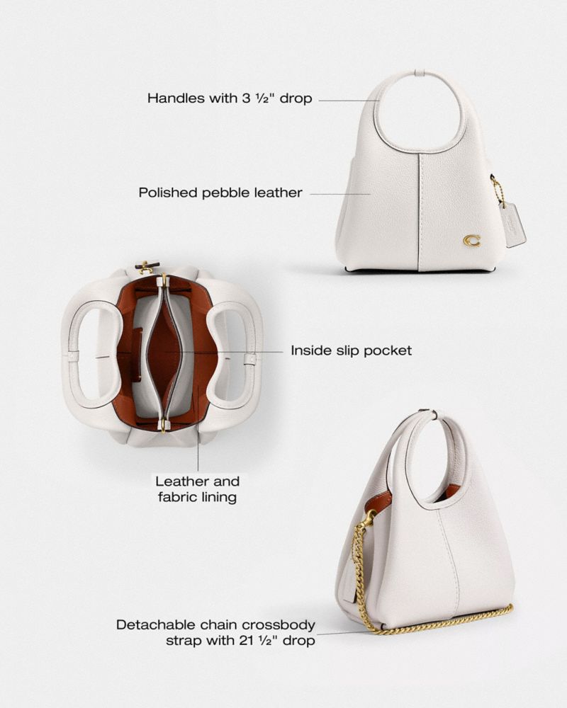 Coach Lana Shoulder Bag 19 Brass Chalk