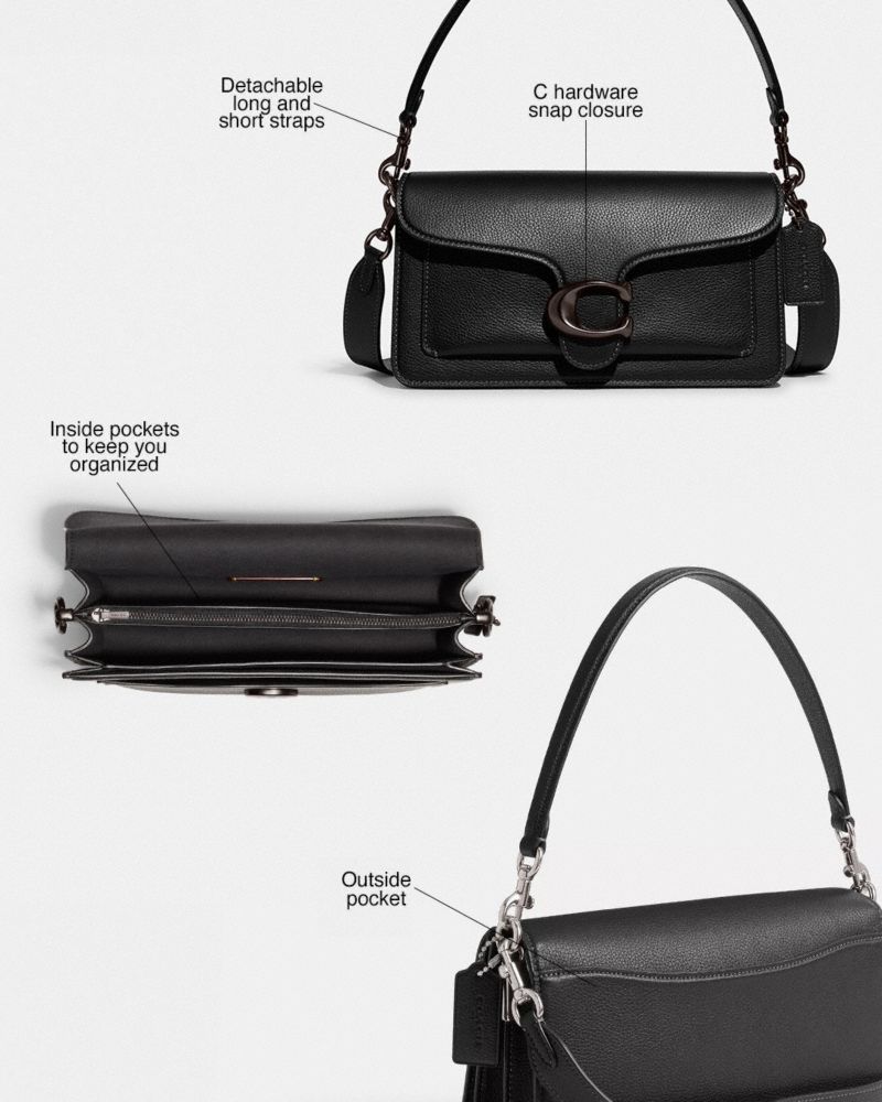 Coach Tabby Shoulder Bag 26 Pewter Black