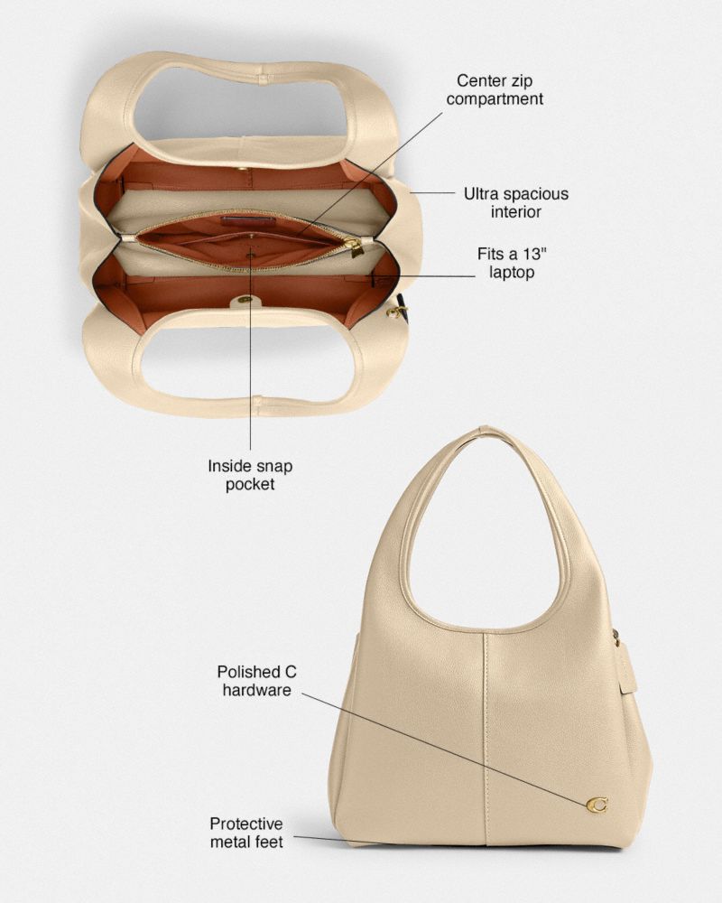 Coach Lana Shoulder Bag Brass Ivory