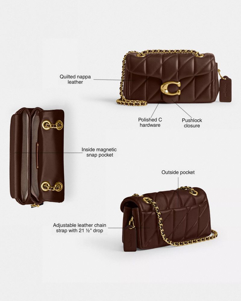 Coach Tabby Shoulder Bag 20 With Pillow Quilting Brass Maple