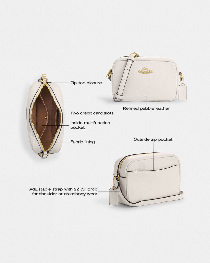 Coach Mini Jamie Camera Bag Gold Chalk