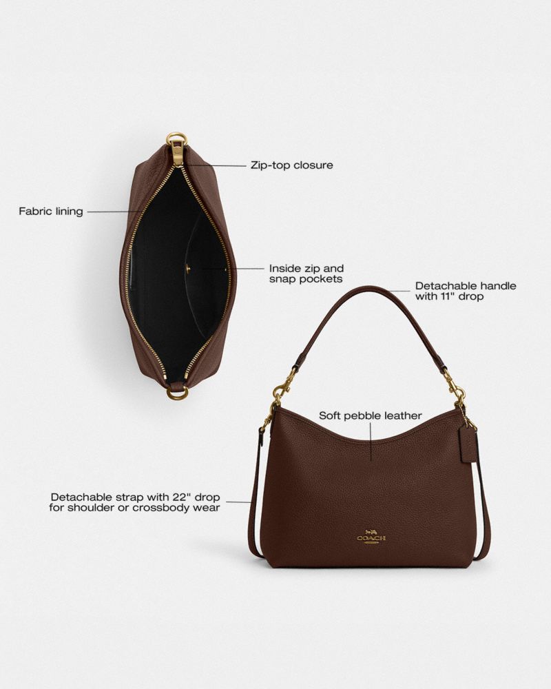 Coach Laurel Shoulder Bag Gold Maple