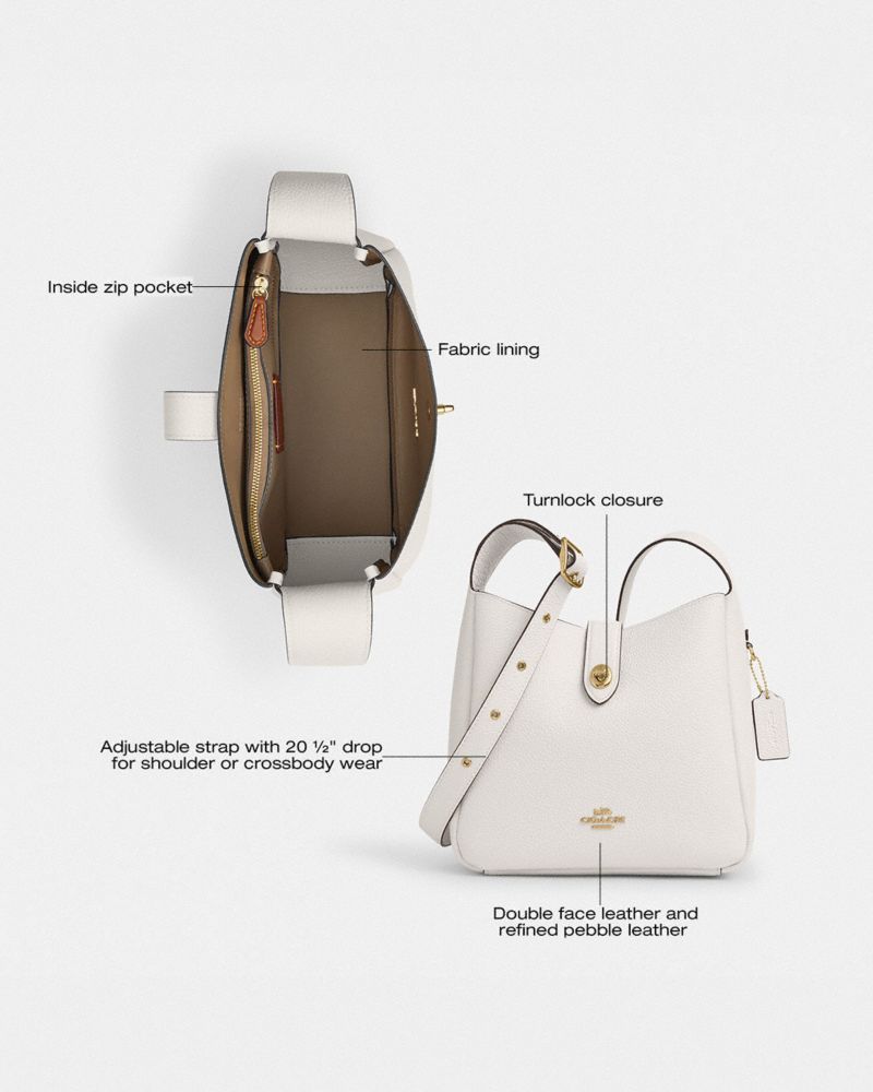Coach Hadley Convertible Crossbody Bag Gold Chalk