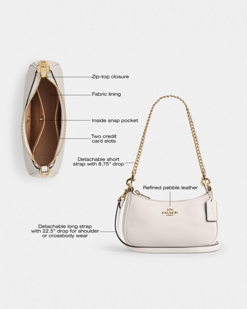 Coach Teri Mini Crossbody Bag Gold Chalk