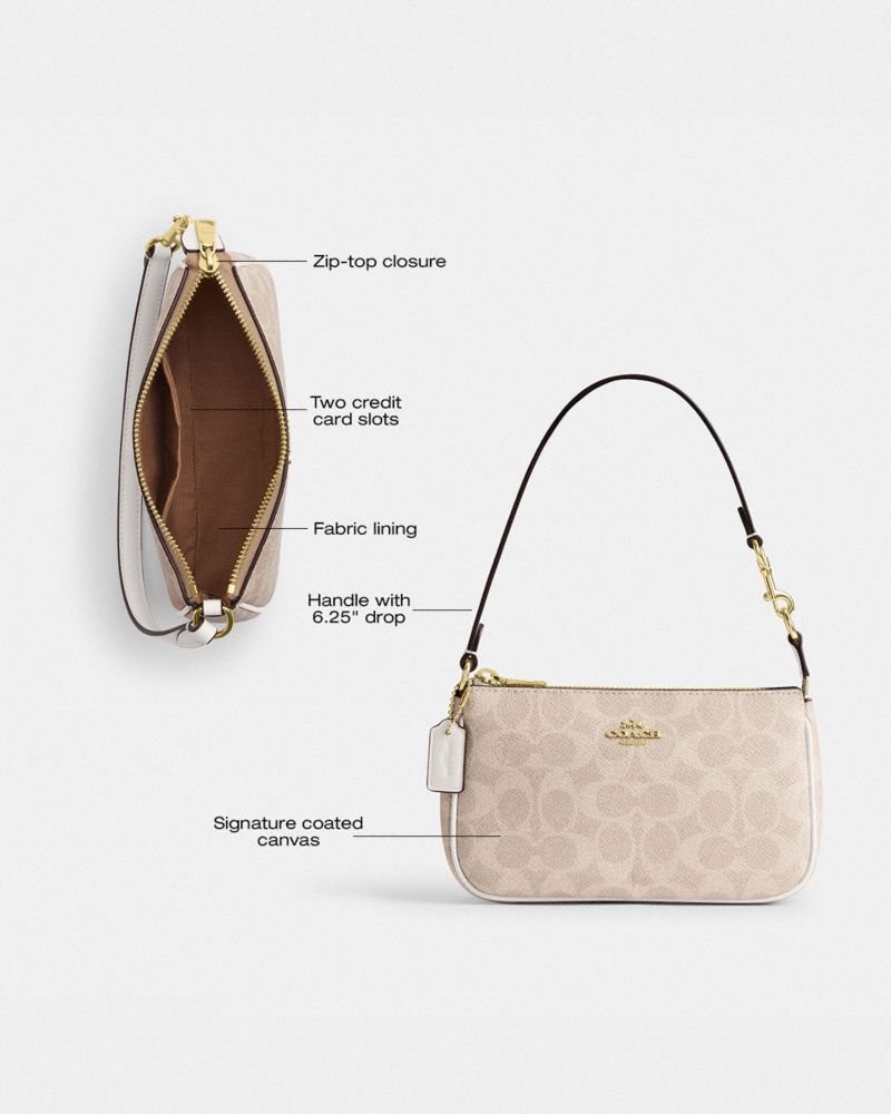Coach Nolita 19 In Signature Canvas Gold Sand Chalk